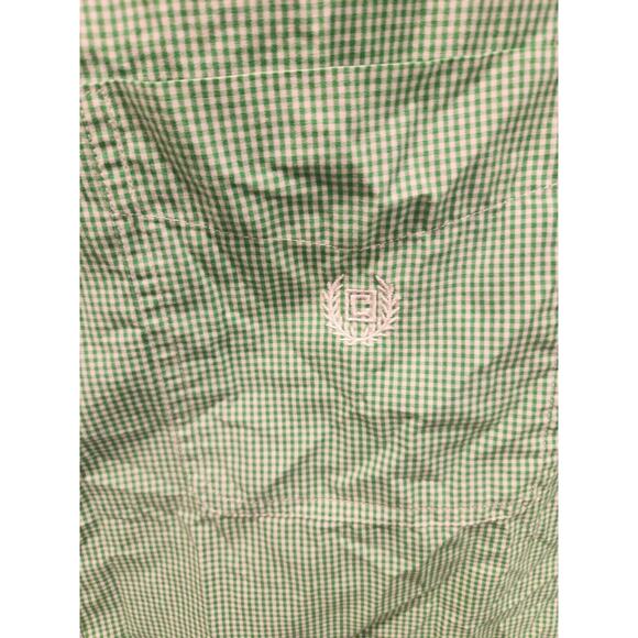 Chaps Shirt Mens 3XB Green Check Long Sleeve Big & Tall Preppy Academia Dadcore - Picture 3 of 9